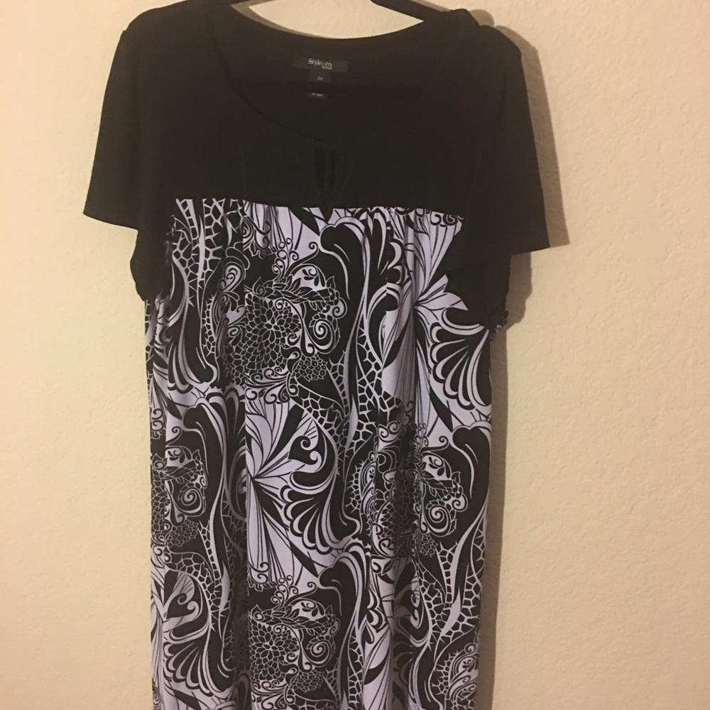 Style and Co. 2X color block dress